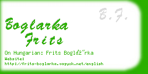 boglarka frits business card